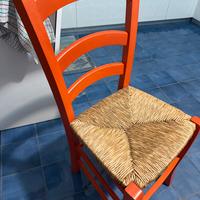 N. 4 sedie arancioni