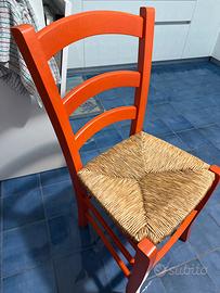 N. 4 sedie arancioni