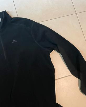 Felpa pile nera Decathlon