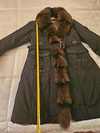 cappotto con pelliccia vero procione