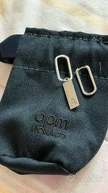 Coppia orecchini apm monaco argento lettera A