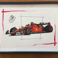 Disegno ferrari F1 ( hamilton )