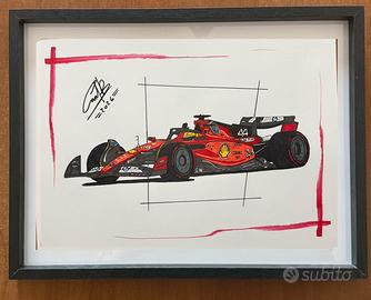 Disegno ferrari F1 ( hamilton )