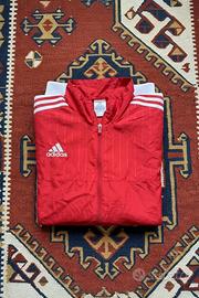 🔴Giacca a vento Adidas Rossa-Taglia XL
