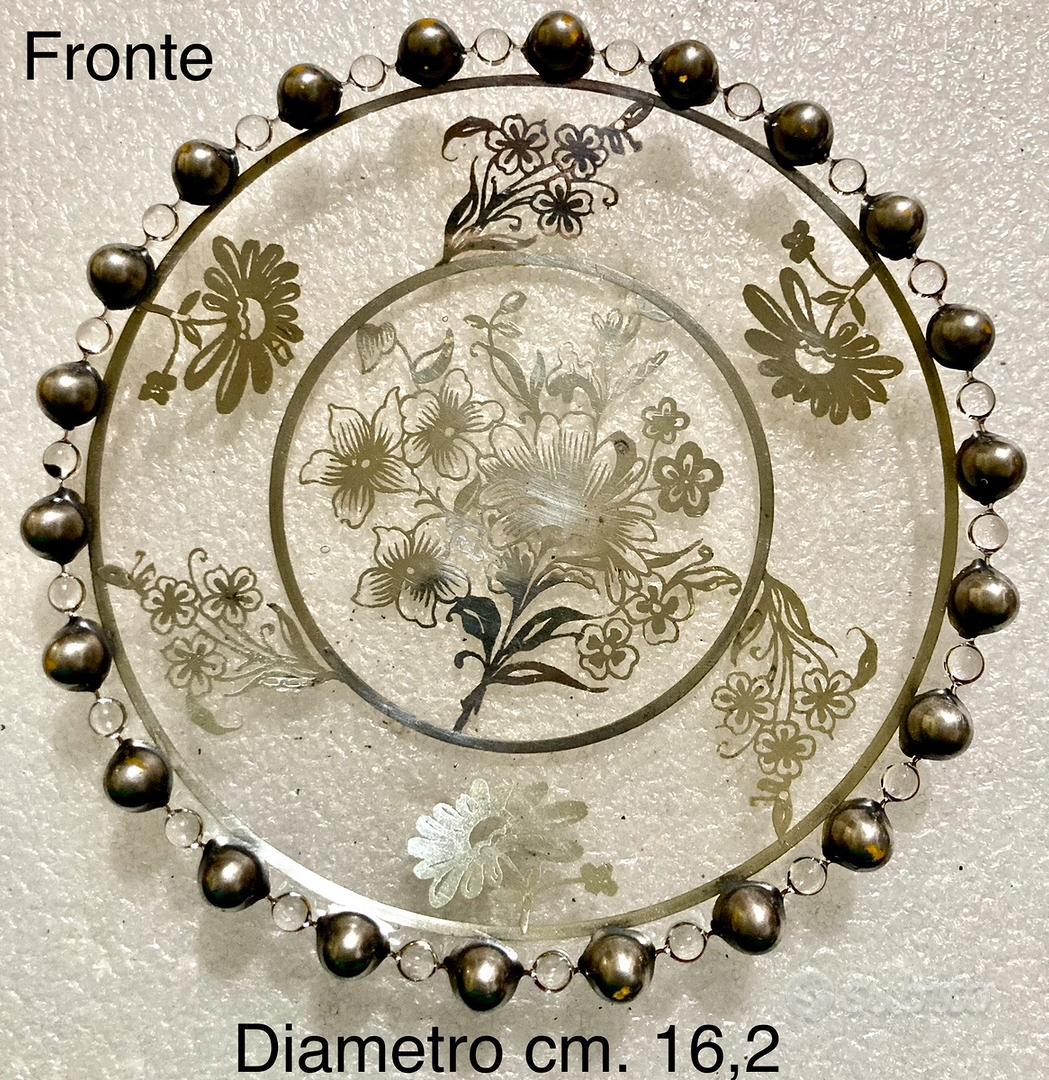 Piatto in vetro di Murano con polvere d'oro