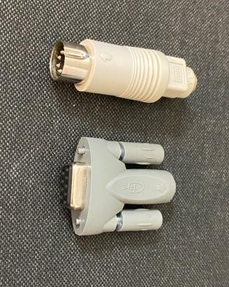 Coppia di adattatori vintage per mouse e tastiera