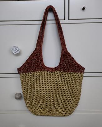 Borsa rete bicolore 
