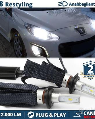 Lampade LED H7 Peugeot 308 Restyling Luci Bianche