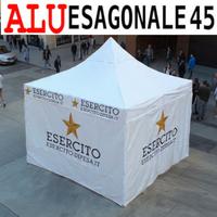 Gazebo bianco 3x3m alluminio pieghevole portatile