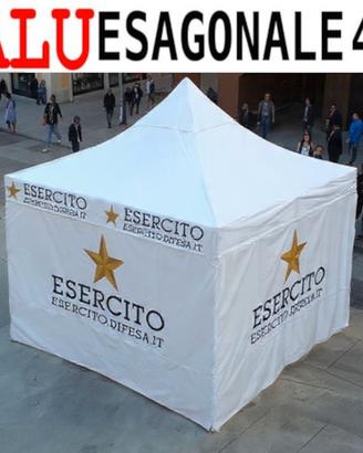 Gazebo bianco 3x3m alluminio pieghevole portatile