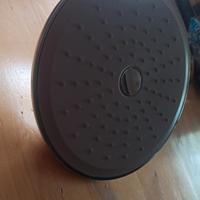 Soffione doccia nuovo 22 cm color acciaio cromato 