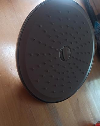 Soffione doccia nuovo 22 cm color acciaio cromato 