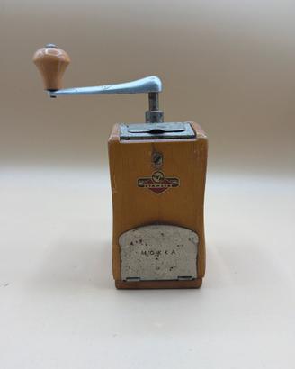 Macinino macinacaffè vintage Mokka Kim in legno
