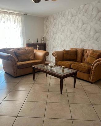 Set Divani in Pelle e Tessuto - Come nuovi