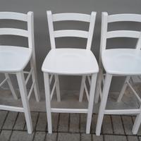 sgabelli legno laccati bianco
