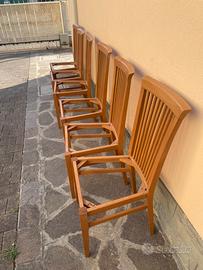 6 Sedie in legno da ricoprire