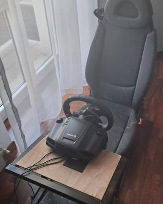 Volante pedaliera x play5 e 4, postazione inclusa