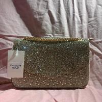 Elegante Borsa a Tracolla Gioiello - Oro/ Champa