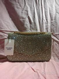 Elegante Borsa a Tracolla Gioiello - Oro/ Champa