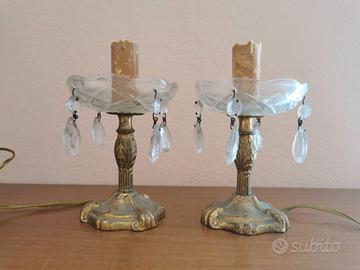 2 lampade da comodino in stile vintage 