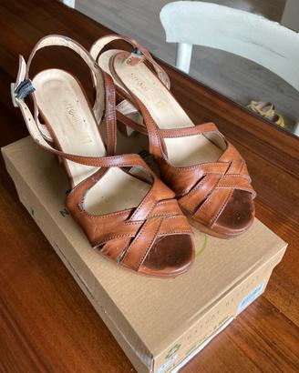 Sandali in cuoio donna tg 38