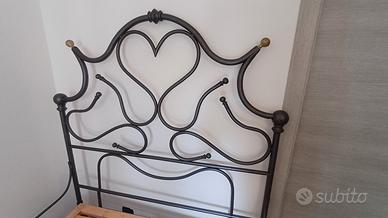 letto in ferro battuto recentemente sabbiato fine 