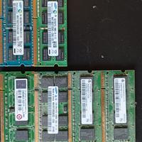 RAM so-dimm DDR2 nr.4  di 1GB + DDR3 nr.4 di 4GB