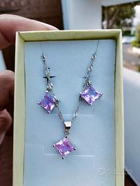 set collana e orecchini in argento S925