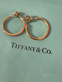ORECCHINI TIFFANY CERCHI ORO DIAMANTI 0.70 CARATI
