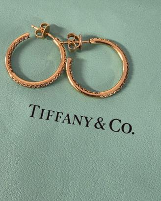 ORECCHINI TIFFANY CERCHI ORO DIAMANTI 0.70 CARATI