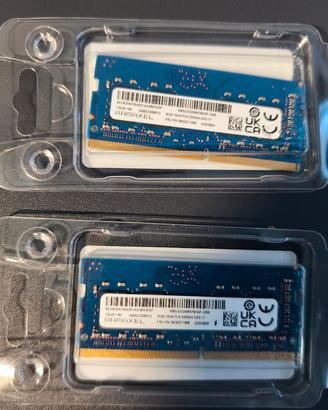 2 moduli RAM 8GB DDR4, Tot. 16 GB