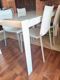 Tavolo in vetro 90×160 più sedie