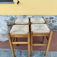 Sgabelli in paglia