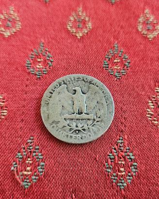 Silver quarter USA Washington 1936 D