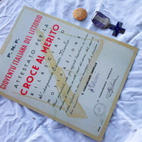 Attestato pnf-gil croce avanguardista pavia