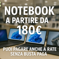 Notebook a rate senza busta paga