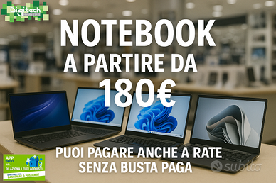 Notebook a rate senza busta paga