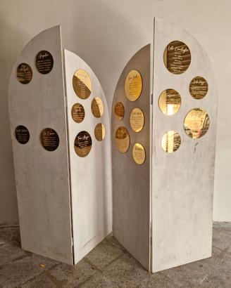 Tableau mariage in legno
