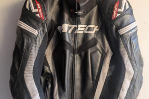 Giubbetto moto in pelle marca Mtech.