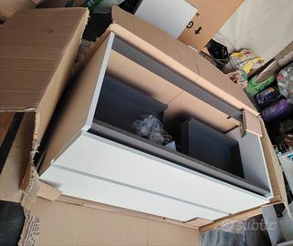 Mobile Bagno sospeso bianco 2 cassetti +lavabo. 