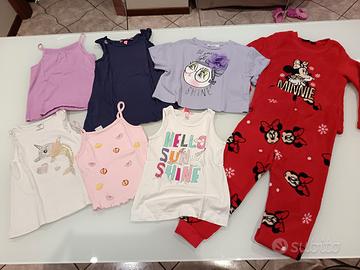 set bambina misto 110 cm 4/5 anni