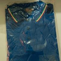 Polo blu maniche lunghe