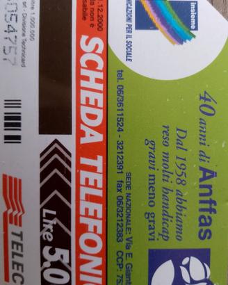 Scheda telefonica Telecom Italia