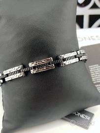 Aragonesi León Bracciale Uomo Acciaio Invecchiato