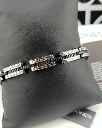 Aragonesi León Bracciale Uomo Acciaio Invecchiato