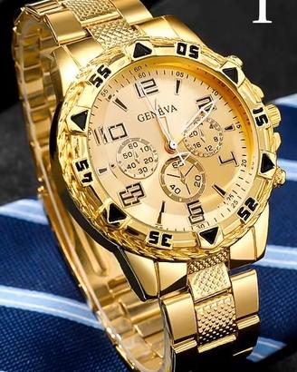 Elegante orologio oro-argento