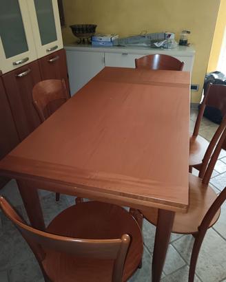 SEI SEDIE +TAVOLO DA CUCINA 