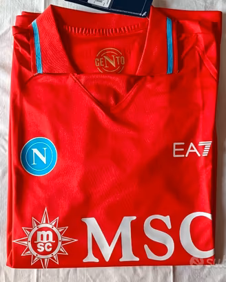 maglia napoli centenario away rossa size M