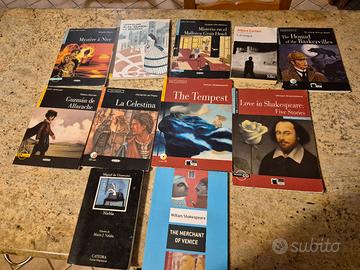 libri in lingua inglese, francese, spagnola