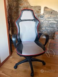 Sedia da ufficio ergonomica stile gaming